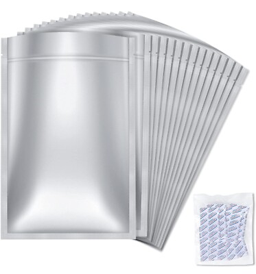 #ad 15 Pack 5 Gallon Mylar Bags 9.4 Mil and 15x 2000cc Oxygen $23.99