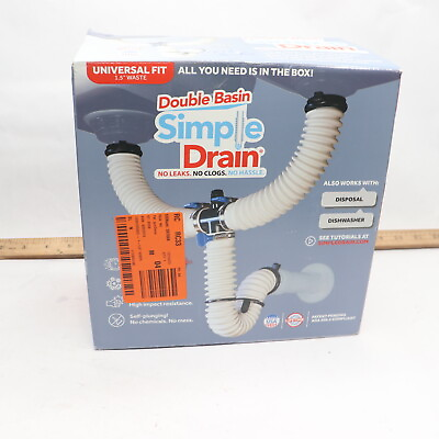 #ad Simple Drain Double Sink Drain Kit Brass Rubber 1 1 2quot; Complete $22.99
