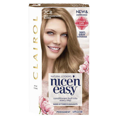 #ad Clairol Nice #x27;n Easy 7CB Dark Champagne Blonde Permanent Hair Color $9.02