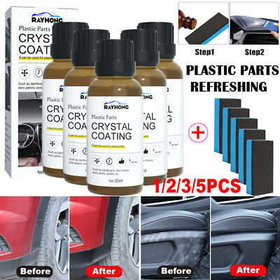 #ad Plastic Parts Crystal Coating Car Refresher Gloss Protection Plastic Refurbish $9.19