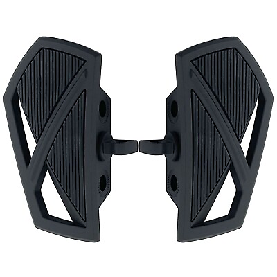 #ad 2X Motorcycle Mini Floorboards Foot Boards Pedals Pegs for Harley Dyna Black $69.99