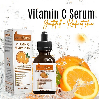 #ad Dermaxgen® 4 FL OZ PURE Vitamin C E Hyaluronic Acid Face Serum Anti Wrinkle $22.95