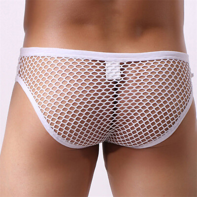 #ad #ad Men Mesh Brief Bikini Sexy See Through Swimwear Underwear Party Trunk Beachwear↷ $3.45