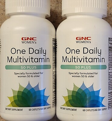 #ad 2 GNC Womens 50 ONE DAILY Multivitamin 60 Caps 120 Servings BEST BY 02 24 $13.99
