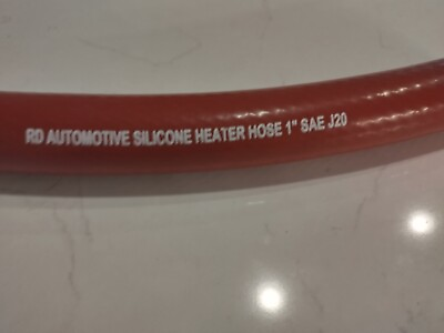 #ad #ad 12quot;L x 1quot; ID RED Virgin Silicone Heater Hose 25mm 428°F Radiator Coolant Air $6.95