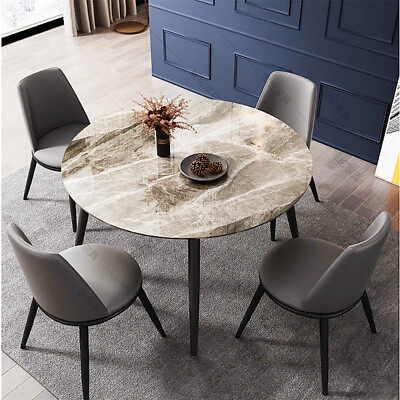 #ad Marble Dining Table Breakfast Cafe Table 2 4 Seater Round Kitchen Bar Furniture $149.90