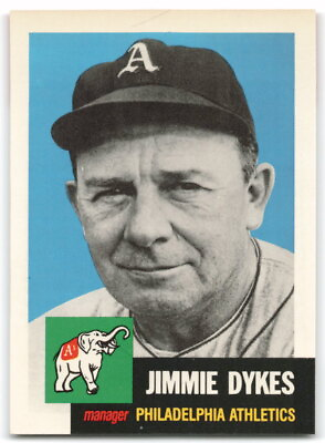 #ad 1991 Topps Archives 1953 #281 Jimmie Dykes Bio black text Philadelphia Athletics $0.99