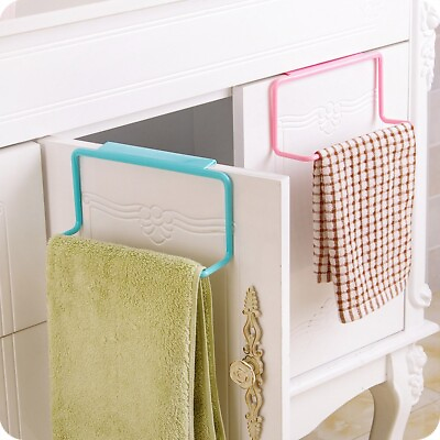 #ad Towel Rack Hanging Holder Organizer Bathroom Kitchen Cabinet Cupboard Hanger $8.24
