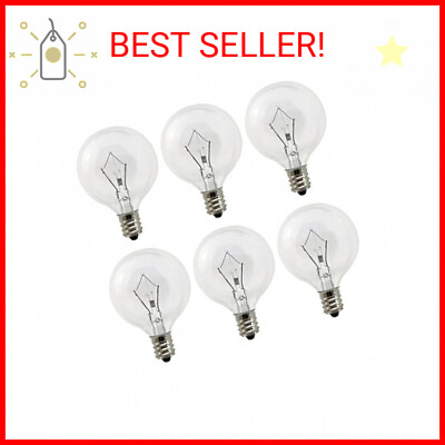 #ad Wax Warmer Bulbs 6 Pack G50 25W Clear Globe Bulbs for Candle Wax Warmer Long $8.70