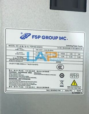 #ad 1PCS Used FSP400 60WS1 400W 1U 100 240V 3.5A 50 60Hz Power Supply 90day warranty $218.50