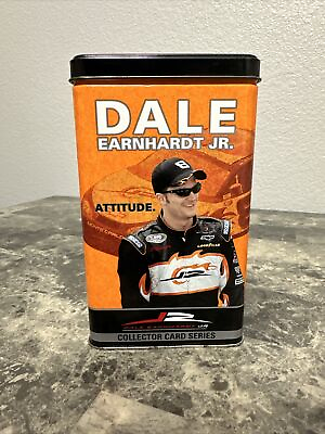 #ad 2004 Press Pass Dale Earnhardt Jr Attitude Collector Card Series Orange Tin New $5.00