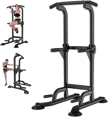 Pull Up Bar Multifunction Power Tower Dip Station Chin Ups Bodyweight Exercises $149.99