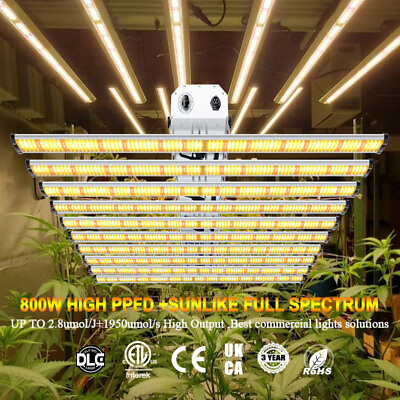 #ad 800W Spider Samsung LED Grow Light 10Bars Full Spectrum Commercial Medical Lamp $459.19