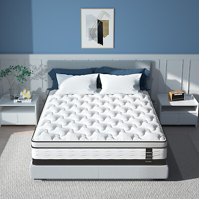 #ad BedStory 12 Inch Bamboo amp; Gel Infused Memory Foam Pocket Spring Hybrid Mattress $329.99
