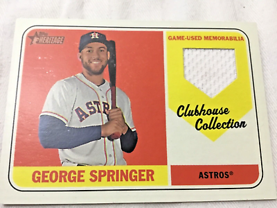 #ad George Springer Topps Clubhouse Collection 2018 Astro’s Baseball Card $15.00