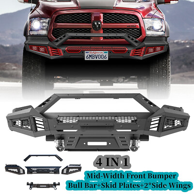 #ad 4 IN 1 Front Bumper Assembly w 2*4quot; LED Pod Lights For 2013 2018 Dodge Ram 1500 $689.96
