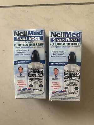 #ad NeilMed Original Sinus Rinse 2 two bottles box slight damage to box $9.99