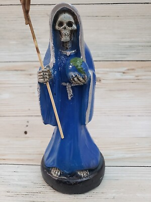 #ad Santa Muerte Blessed Color Blue 8quot; Fully Loade Love Money Care Protection $29.99