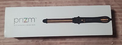#ad Prizm 1 Inch Wavy Professional Rotating Curling Iron Champagne Black $50.00