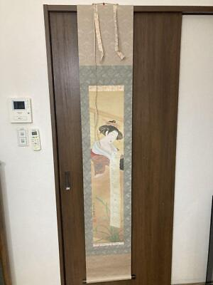 #ad Japanese Hanging Scroll Tsukioka Snow Tripod Literary Beauty Silk Famous Prod $102.99