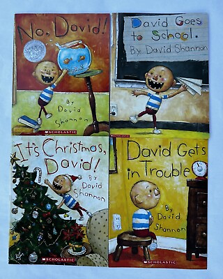#ad No David by David Shannon Paperback Children#x27;s Book Set Lot 4 $13.99