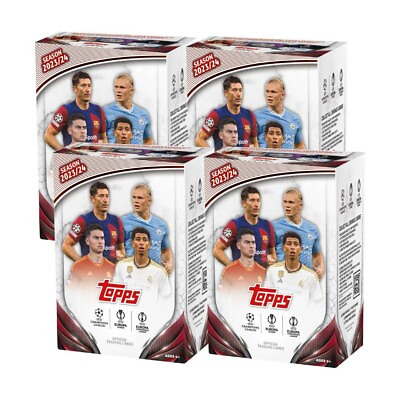 #ad 2023 24 Topps UEFA Club Competitions Blaster Box Factory Sealed 4 units $98.66