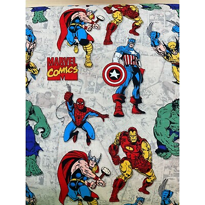 #ad Marvel Camelot Fabric Super heros Comics Character Cotton Fabric by the YARD $12.50