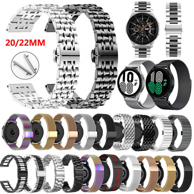#ad Stainless Steel Band Strap All 20mm 22mm Quick Release Pin For Samsung Garmin $9.99