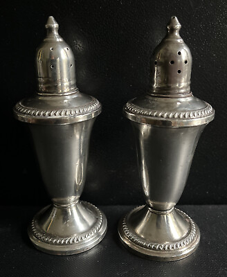 #ad National Sterling Weighted Sterling Silver Salt amp; Pepper Shakers $25.00