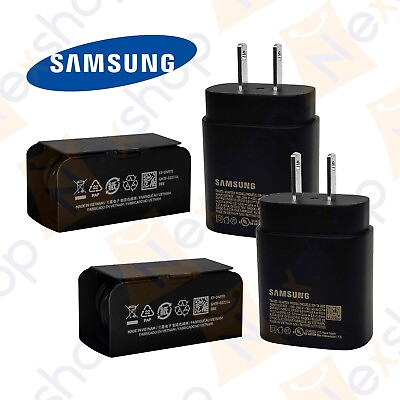 #ad 2x Original Samsung Galaxy S21 S21 25W Super Fast Wall Charger amp; USB C Cable $19.99