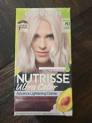#ad Garnier Nutrisse PL1 Lightest Platinum Hair Color Coconut Ultra Color Blondes $5.00