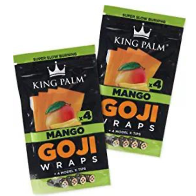 #ad King Palm Goji Berry Wraps amp; Tips 4 Wraps 4 Tips 2 Pouches Mango $10.99