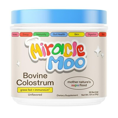 #ad Miracle Moo Colostrum Powder Unflavored Grass fed Colostrum with ImmunoLin $33.99