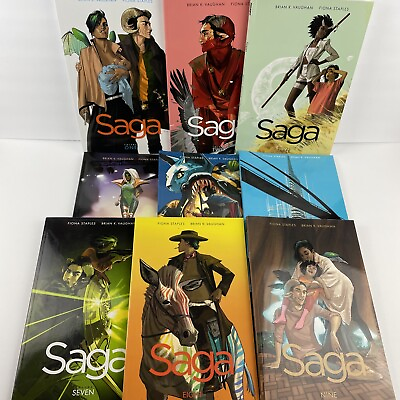 #ad SAGA Image Comics Trade Paperback Lot #1 9 Brian K. Vaughn Complete Set $69.99