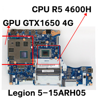 #ad #ad For Lenovo Legion 5 15ARH05 NM D041 motherboard w CPU R5 4600H GPU GTX1650 4G $385.12