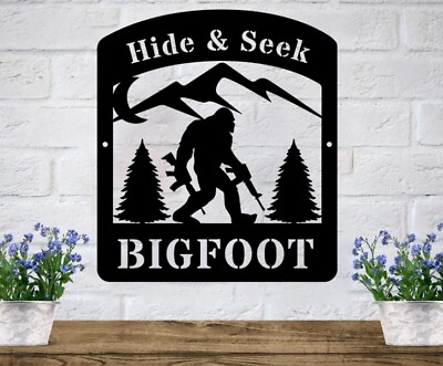 #ad Custom Bigfoot Mountain Metal Sign Bigfoot Metal Sign Sasquatch Custom Name $34.55