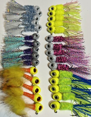 #ad SALE #30 CUSTOM HAND TIED CRAPPIE JIGS FREE SHIPPING sickle 1 8 oz. $19.49