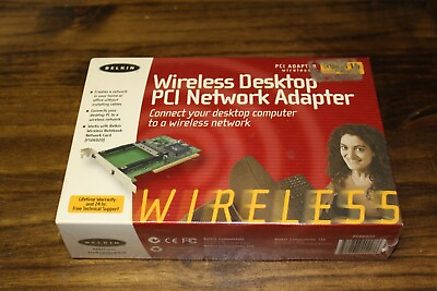 Belkin Wireless Desktop PCI Network Adapter NIB $9.75