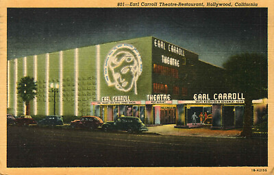 #ad Postcard Earl Carroll Theatre Restaurant Hollywood California CA $4.75