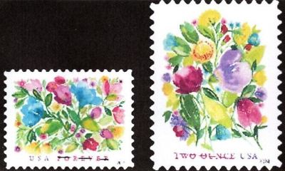 #ad US Celebration and Wedding Blooms Forever Stamp Set of 2 Scott #5849 5850 $3.75