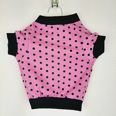 #ad Dickens Closet Pet Clothes Knit Polka Dot Dog Pullover Shirt Size S M $10.50