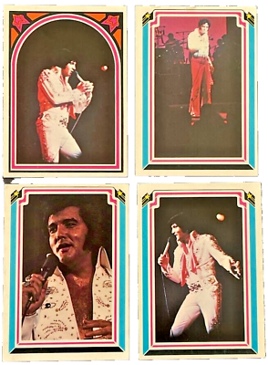 #ad Elvis Presley 1978 Photo Trading Card Lot of 4 Boxcar Brand Cards FREE SHIPPING $9.00