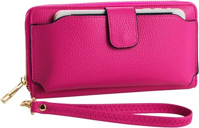 #ad Women Wristlet Wallet with Cell Phone Holder Zip Around Handbag … $25.23