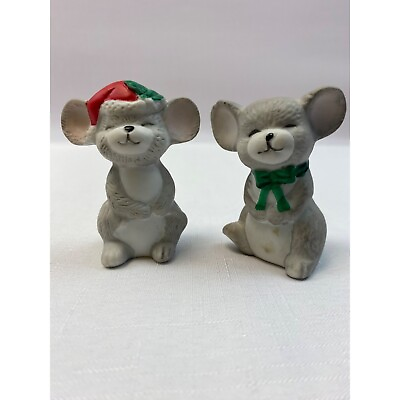 #ad Vtg Christmas Mice Salt Pepper Shaker Set Mouse Home Decor Kitchen Holidays Gift $14.95