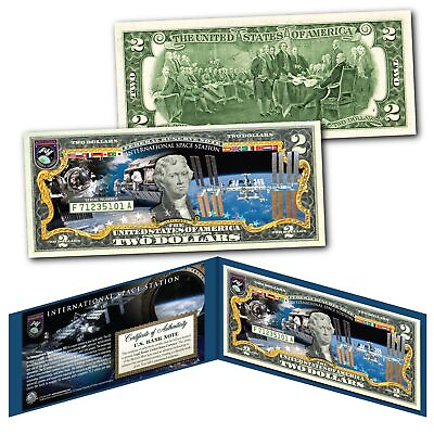 #ad NASA International Space Station Authentic US $2 Bill Largest Space Structure $15.95