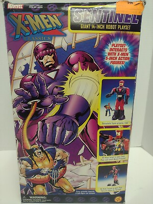 #ad Marvel X Men Giant Sentinel 14in Robot Play Set And Extras $70.00