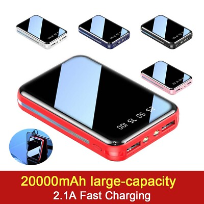 #ad Mini Power Bank 20000mAh 2 USB Charging Portable External Battery Backup Charger $14.67