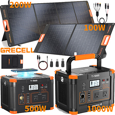 #ad #ad Foldable Solar Panel Kit 1000W 500W Power Station Solar Generator Backup Power $899.99