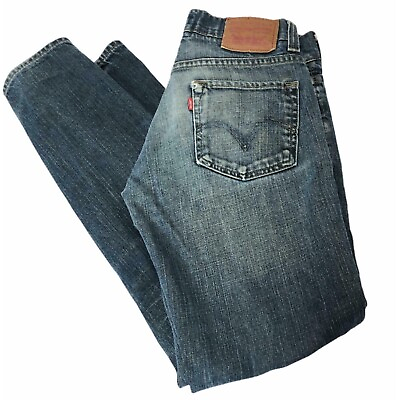 #ad Levi#x27;s The Original Jeans Skinny 511 Men 30x30 Distressed Medium Wash Straight L $36.00
