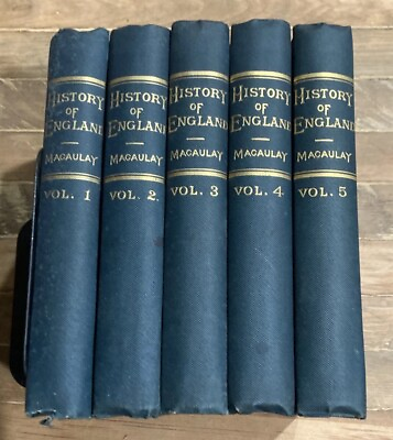 #ad Macaulay#x27;s History of England First Edition 1889 Complete Set Very Good Vol. I V $199.99